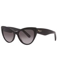 Ferragamo - Salvatore Sunglasses Cat Eye Full Rim, Frame And Gradient Lens Sf930S001 - Lyst