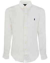Polo Ralph Lauren - Linen Shirt With Pony Logo - Lyst
