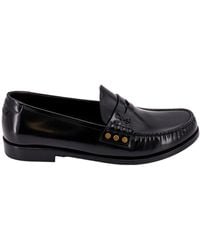 Saint Laurent - Moccasins In Brushed Leather - Lyst