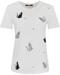 Max Mara Dog Star Cotton T-shirt in Gray | Lyst Max Mara Dog Star Cotton T-shirt in Gray | Lyst