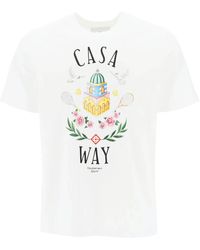 Casablanca - Graphic-print Organic-cotton T-shirt X - Lyst