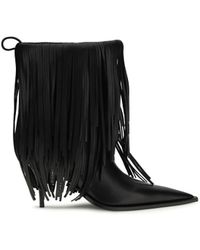 Balenciaga - Avenue Fringe Ankle Boots - Lyst