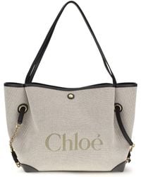 Chloé - Clover Tote Bag Canvas Cotton Shoulder - Lyst
