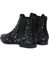 Dolce & Gabbana - Embellished Chelsea Ankle Boots Shoes Leather - Lyst