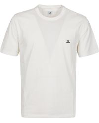 C.P. Company - Logo Embroidered T-shirt - Lyst