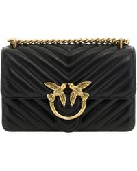 Pinko - Leather Love Mini Bag Shoulder Bag - Lyst