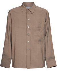 Studio Nicholson - Taupe Modal Blend Emper Shirt - Lyst