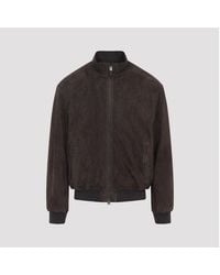 Canali - Goat Leather Jacket With Minimalist Design - Lyst