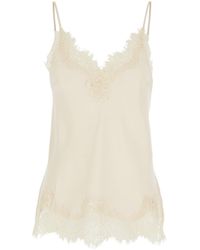 Gold Hawk - Coco Camie Top With Tonal Lace Trim - Lyst