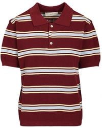 DUNST - Multi Striped Polo Knit Shell: Cotton Shirt - Lyst