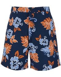 Maison Kitsuné - Bermuda Shorts With Floral Print - Lyst