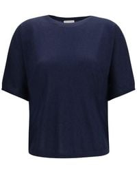 Brunello Cucinelli - Blue Cashmere Sleeveles Sweater - Lyst