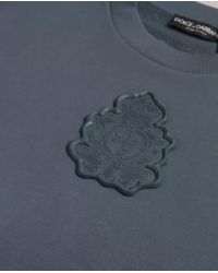 Dolce & Gabbana - Cotton Logo Patch Crew Neck Pullover Sweater Clothing - Lyst