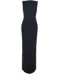 Solace London - Long Dress With Square Neckline And Cut Out On The Back - Lyst