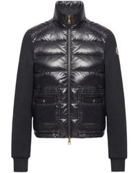 Moncler - Moncler Cotton Zip-Up Sweatshirt With Nylon Front - Lyst