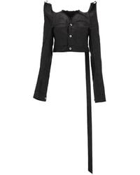 Rick Owens - Solid V Neck Jacket - Lyst