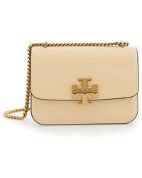 Tory Burch - 'Eleanor' Crossbody Bag With Double T Logo Plaque On The Front And Chain-Link Shoulder Strap - Lyst