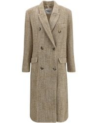 Isabel Marant - Marant Etoile Pilda Herringbone Wool-Blend Coat - Lyst