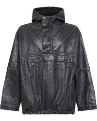 PDF - Sacco Spotted Denim Hooded Anorak Jacket - Lyst