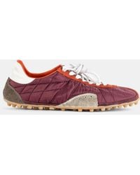 Maison Margiela - Sprinters Sneaker Quilted Bordeaux Nylon And Suede - Lyst