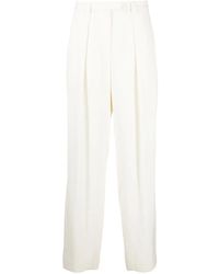 Brunello Cucinelli - Viscose And Virgin Wool Gabardine Relaxed Slouchy Trousers With Monili - Lyst