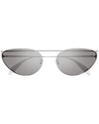 McQueen - Sunglasses Cat Eye Full Rim, Frame And With Mirror Lens Am0424S004 - Lyst