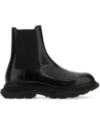 McQueen - Leather Chelsea Tread Ankle Boots - Lyst