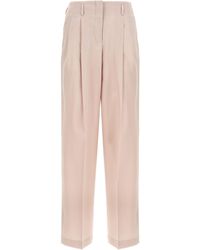 Golden Goose - Wide-Leg Wool Pants With Pleats - Lyst