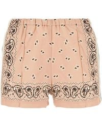 Palm Angels - Printed Linen Blend Shorts - Lyst