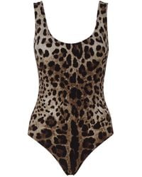 Dolce & Gabbana - Print One Piece Swimsuit - Lyst