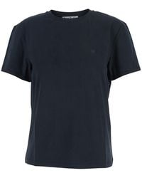 Acne Studios - T-Shirt With Logo Patch Cotton Organic T-Shirts & Jerseys - Lyst