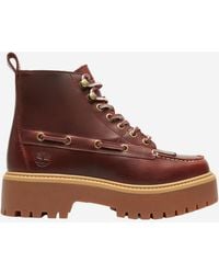Timberland - Stone Street Leather Platform Ankle Boots - Lyst