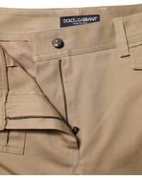 Dolce & Gabbana - Mid Waist Cargo Tapered Pants Cotton Elastane - Lyst