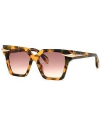 Roberto Cavalli - Sunglasses Square Full Rim, Vintage Havana Frame And Gradient Lens Src002M0Agg - Lyst