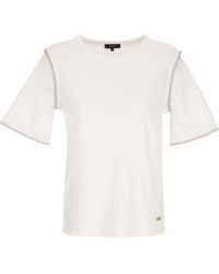 Fay - T-Shirt With Contrast Stitching - Lyst