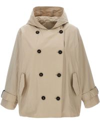 Brunello Cucinelli - Polyester Full-Length Jacket Clothing - Lyst
