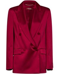 Max Mara - Ruby Envers Satin Msearca Double-Breasted Blazer - Lyst