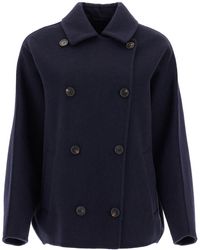 Brunello Cucinelli - Double-Breasted Wool And Cashmere Cab - Lyst