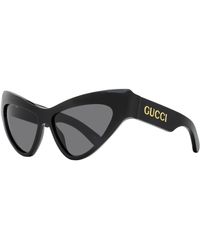 Gucci - Extreme Cat Eye Sunglasses Gg1294S 001 57Mm Plastic (Acetate) - Lyst