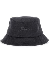Jacquemus - 'Le Bob Cachemiro' Bucket Hat With Logo Lettering Embroidery On The Front And Ribbed Brim - Lyst