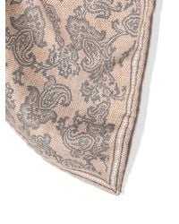 Brunello Cucinelli - Paisley-Print Silk Scarf - Lyst