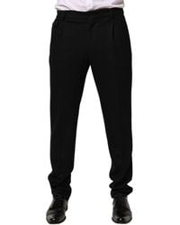 Dolce & Gabbana - Wool Skinny Dress Trouser Pants Virgin - Lyst