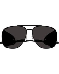Saint Laurent - Sl 653 Leon Leather Spoiler Sunglasses - Lyst