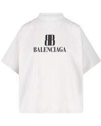 Balenciaga バレンシアガ ロゴTシャツ Logo Crop T-shirt Women's Loop Sports Icon Cropped T-shirt in Black