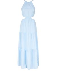 Mc2 Saint Barth - Long Dress With Halter Neckline And Cut-Out On The Sides - Lyst