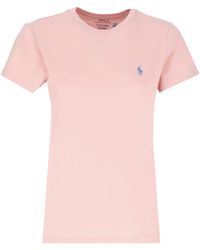 Clothing Womens Clothing Tops & Tees Polos Ralph Lauren designer ladies bubble gum pink jersey t shirt 