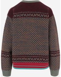 Dries Van Noten - Cashmere And Wool Geometric Pattern Sweater - Lyst