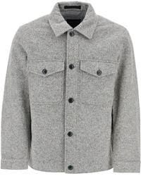 Woolrich - Reflective Wool Blend Shirt Jacket - Lyst