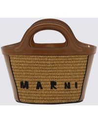 Marni - Canvas And Leather Tropicalia Mini Top Handle Bag - Lyst