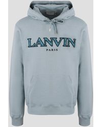 Lanvin Cotton Mens Mouth Art Piece Hoodie Indigo in Blue for Men Mens Clothing Activewear gym and workout clothes Hoodies 